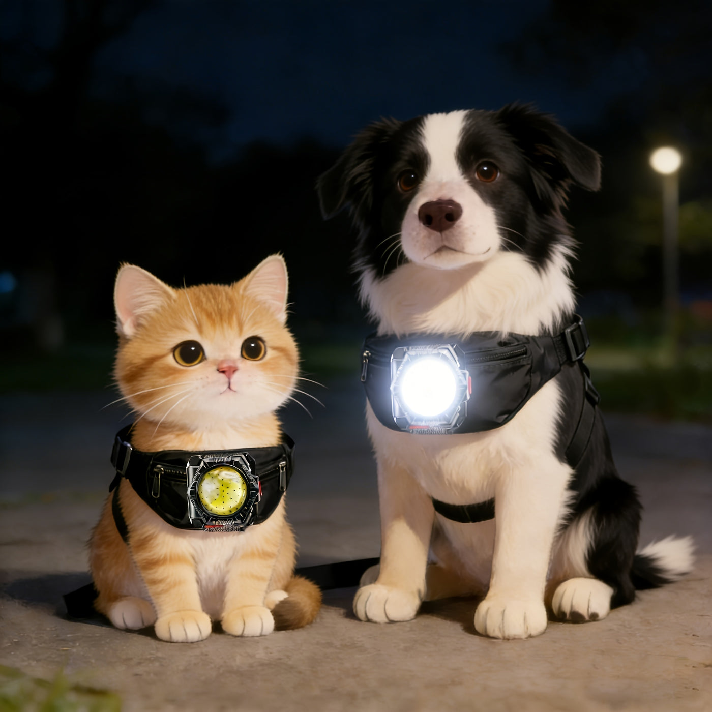 LED Glow Dog & Cat Collar USB Rechargeable Night Safety Light Adjustable Glowing Neck Cuff for Small Medium Dogs & Cats - Nighttime Walking Visibility & Anti-Lost Pet Accessory