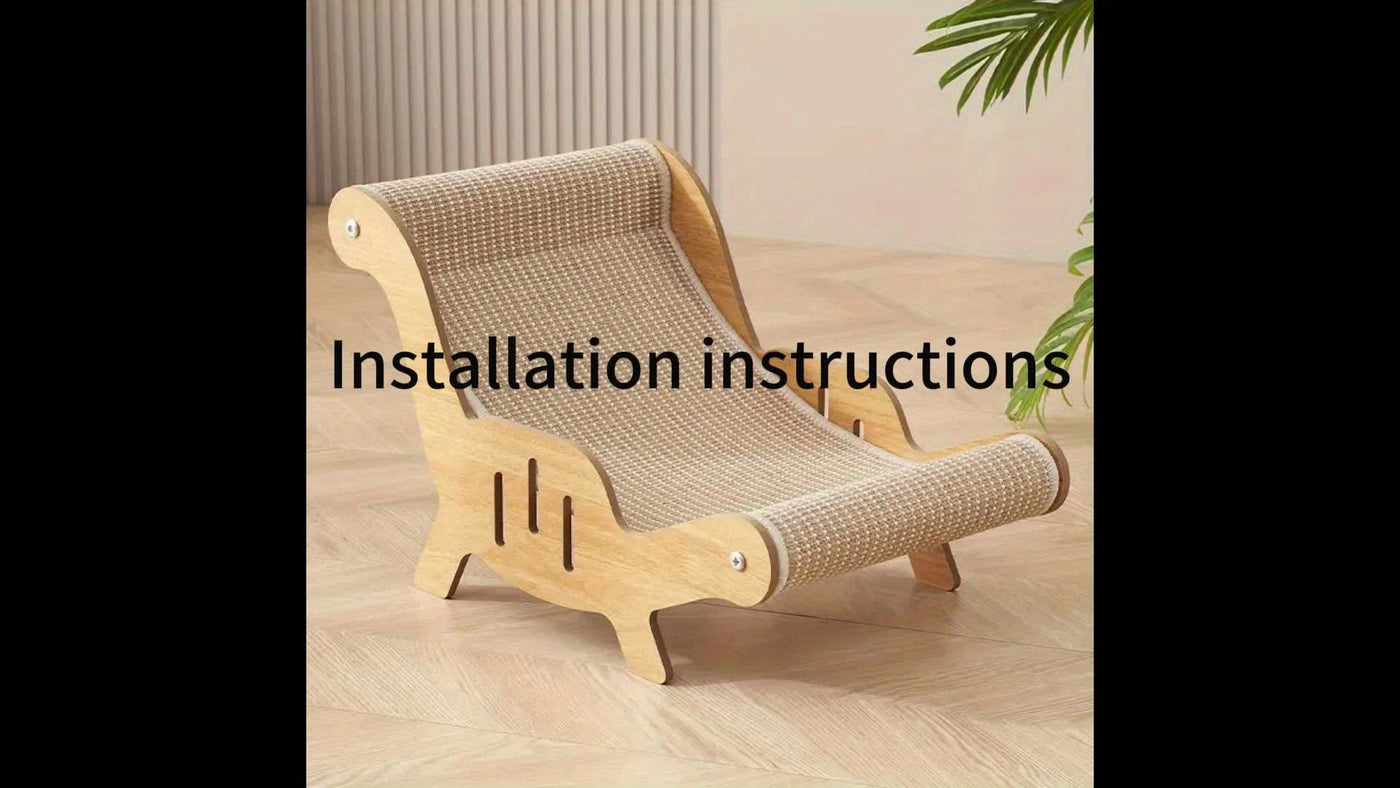 Large Sisal Cat Scratcher Lounge Pad for Indoor Cats – Durable Upgraded Cat Scratching Board, Protects Furniture, Available as Single or Combo Set with Leash & Collar
