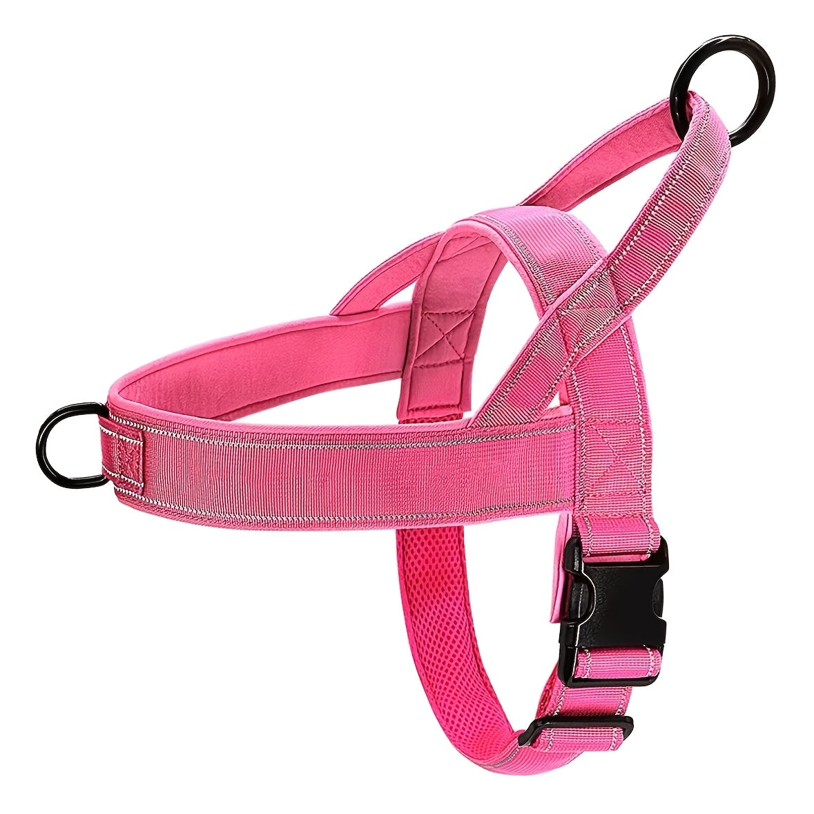 Tactical No-Pull Dog Harness with Easy-Grip Handle & Reflective Strips for Medium & Large Dogs – Adjustable Chest Vest for Outdoor Training & Walking, Sizes S-XL