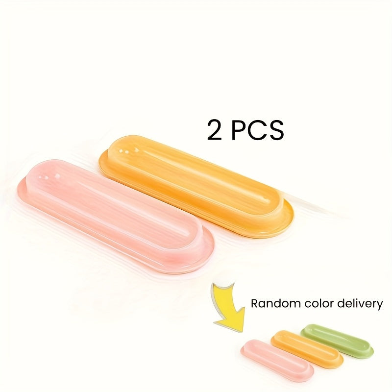 Extra Long Cat Bowl 2 Pack Anti-Slip Multi-Section Feeding Dish for Wet Food & Treats - Multi-Cat & Multi-Pet Families