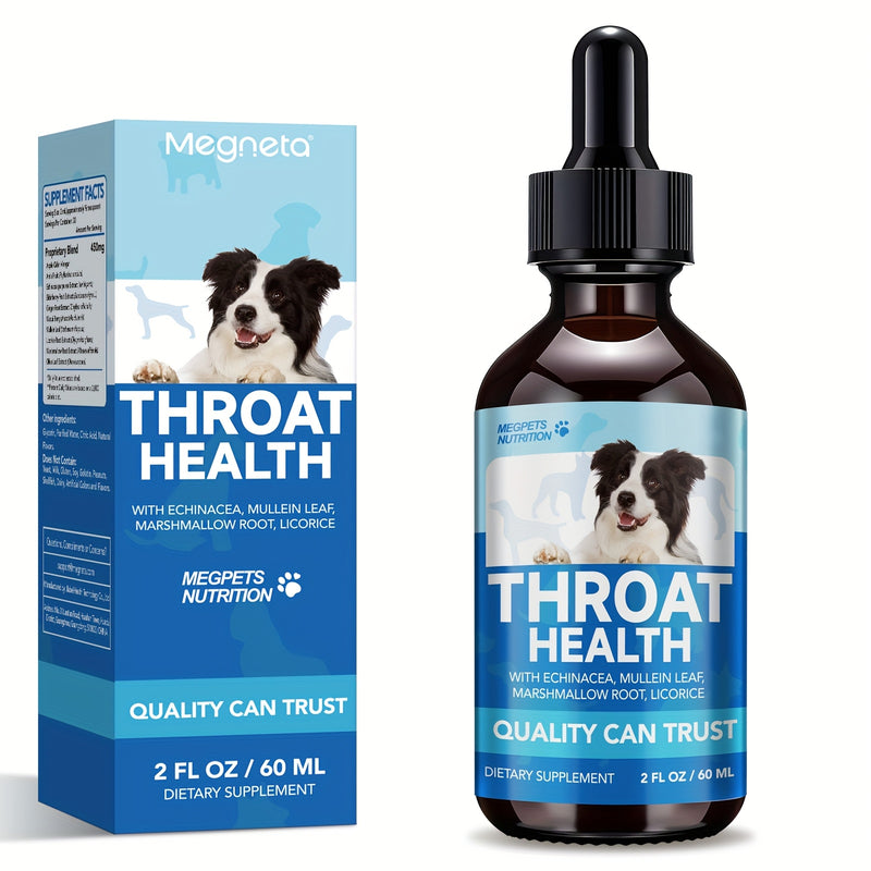 Respiratory Health Supplement for Dogs & Cats – Natural Marshmallow Root & Mullein Formula, Supports Lung & Airway Health, All Breeds, 2fl.oz