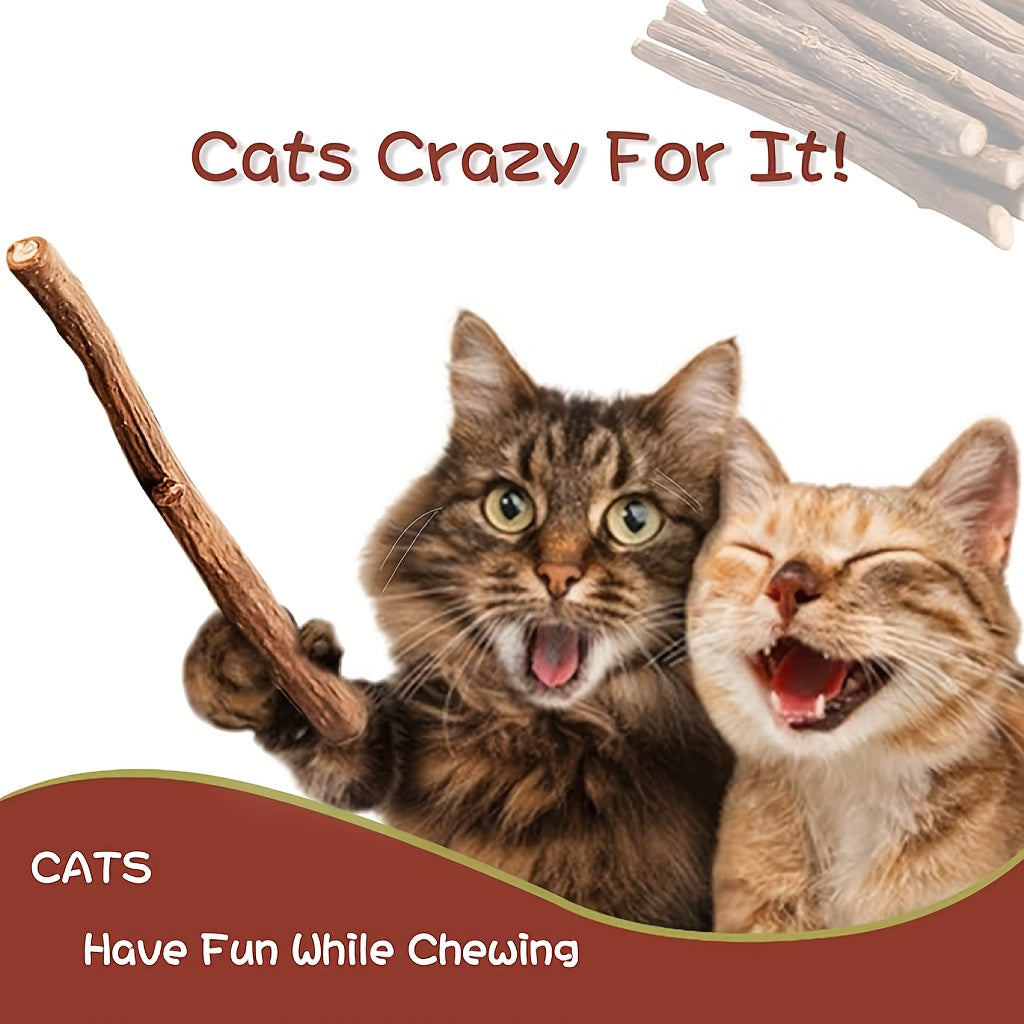 Cat Chew Sticks 25pcs – Interactive Dental Teething Toys for Cats, Teeth Cleaning & Grinding Sticks, 5pcs Per Bag, Promotes Oral Health Through Play