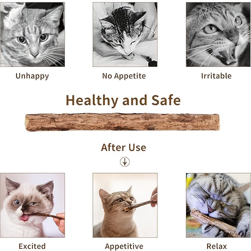 Cat Chew Sticks 25pcs – Interactive Dental Teething Toys for Cats, Teeth Cleaning & Grinding Sticks, 5pcs Per Bag, Promotes Oral Health Through Play