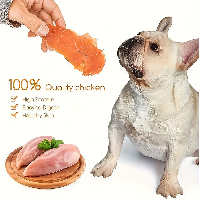 Dried Chicken Dog Treats – Natural High Protein Easy-Digest Long-Lasting Training Reward Snack for Small Medium Large Dogs, 500g / 1.1LB
