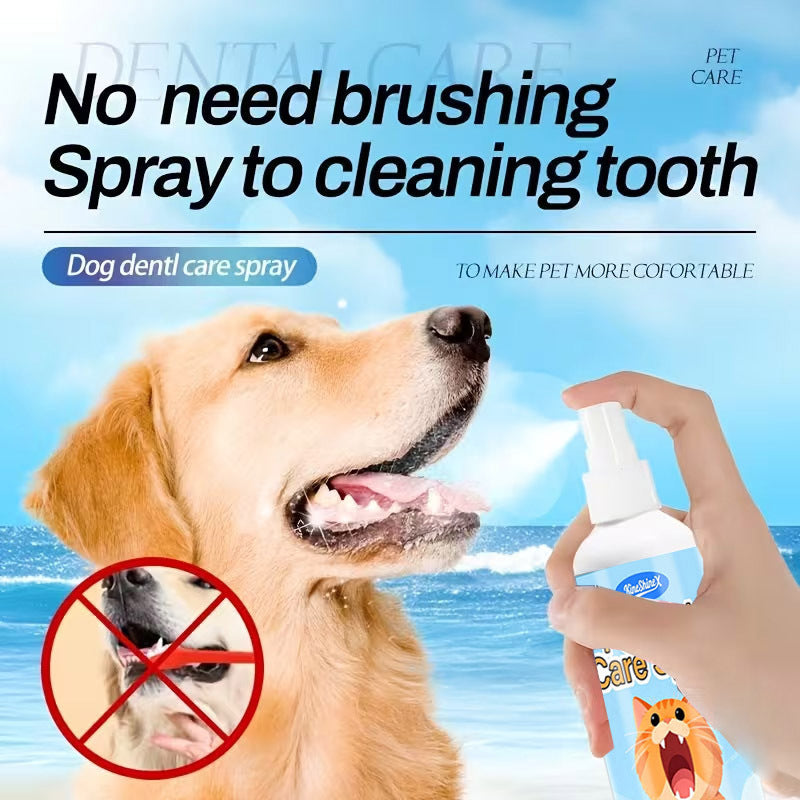 Pet Mouth Spray & Dental Rinse for Dogs & Cats – Antibacterial Teeth Cleaning, Deodorizing Mouthwash, Eliminates Bad Breath & Odor, 100ml Universal Formula