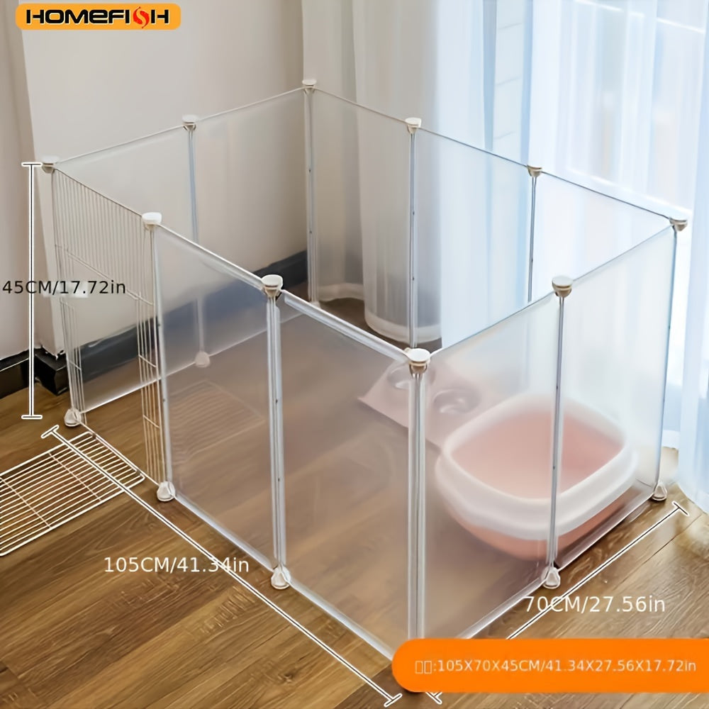 Modular Indoor Pet Playpen with Door for Cats Dogs Rabbits – Foldable Exercise Fence Pen, 10/12/16 Panel Options, Easy Assembly