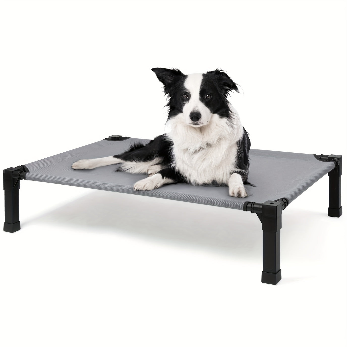 Cooling Elevated Dog Bed – Raised Dog Cot with Washable Breathable Mesh, Metal Frame & No-Slip Feet for Indoor & Outdoor Use