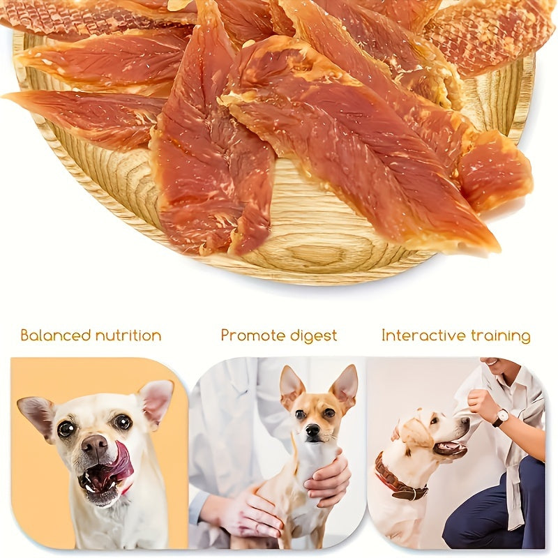 Dried Chicken Dog Treats – Natural High Protein Easy-Digest Long-Lasting Training Reward Snack for Small Medium Large Dogs, 500g / 1.1LB