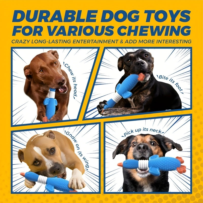Indestructible Nylon Goose Dog Chew Toy for Aggressive Chewers – Durable Tough Teething Toy for Large & Medium Dogs, Heavy Duty Dental Bone