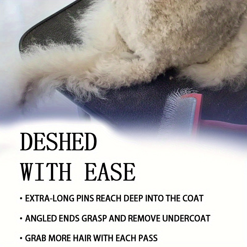 Dog Slicker Brush Professional Grooming Brush with Extra-Long Pins – Deshedding Detangling Dematting for Large Dogs, Goldendoodles Labradoodles Poodles, Buy 1 Get 1