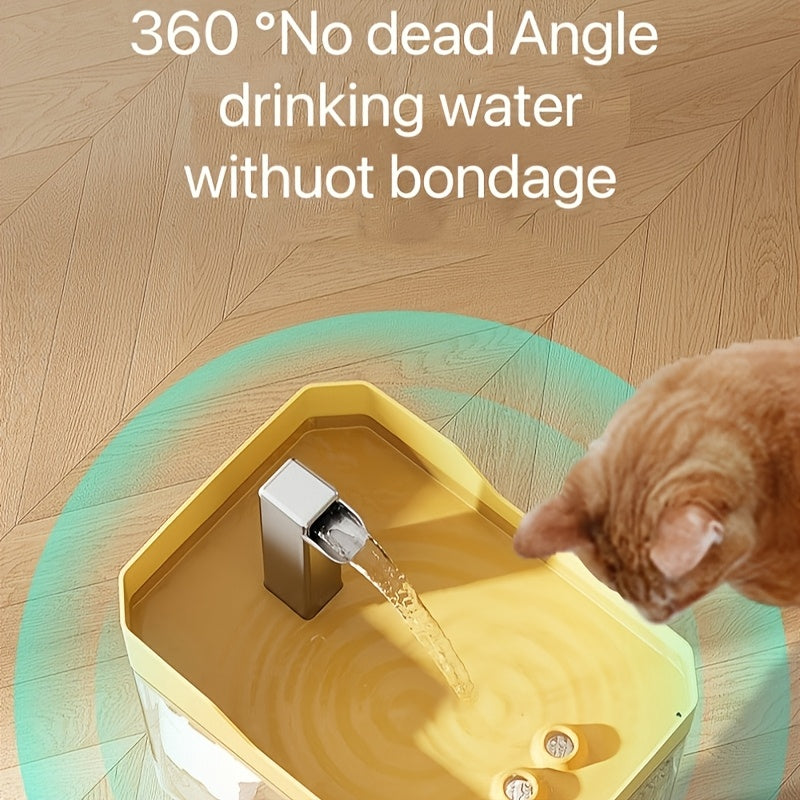 Pet Water Dispenser 50oz USB Rechargeable – Ultra Silent Automatic Circulating Water Feeder for Cats & Dogs, No Battery Required