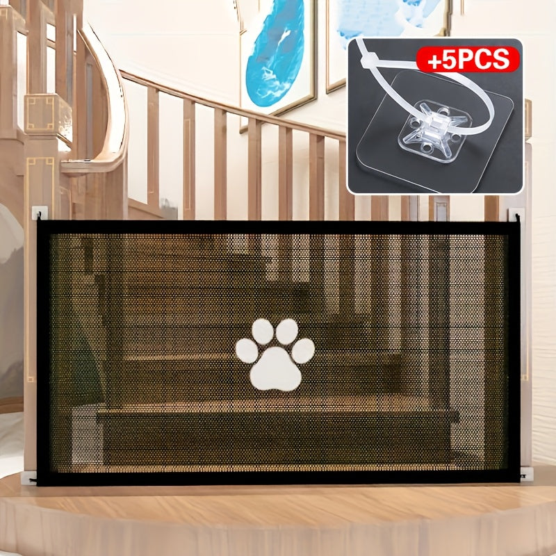 Portable Folding Pet Gate & Dog Isolation Fence – Foldable Mesh Safety Net for Indoor Dog & Cat Separation