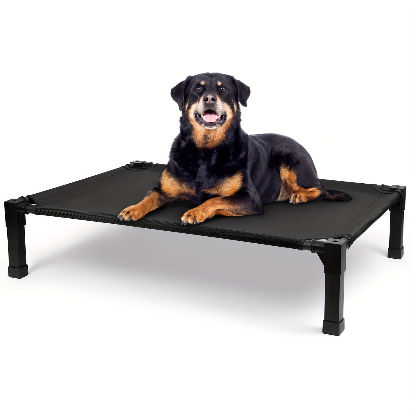 Cooling Elevated Dog Bed – Raised Dog Cot with Washable Breathable Mesh, Metal Frame & No-Slip Feet for Indoor & Outdoor Use