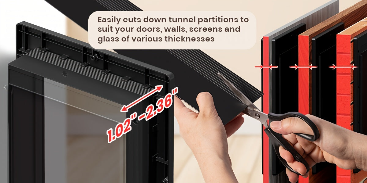 Large Dog Door Heavy Duty Plastic – Double Magnetic Flap Doggie Door for Interior & Exterior Doors or Wall, Easy Install, 45-100 LB Dogs