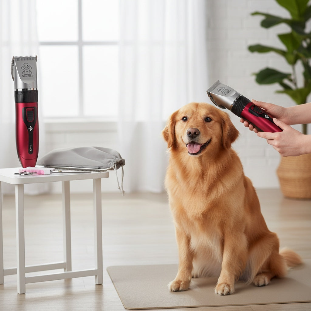 Professional Dog Grooming Kit – USB Rechargeable Electric Clippers with Ceramic Blades, Brush & Comb Set for Dogs & Cats, Multiple Colors & Beauty Sets