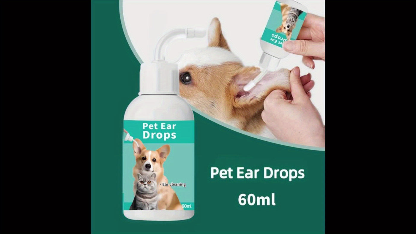 Dog & Cat Ear Cleansing Drops – Gentle Non-Irritating Formula for Ear Infections, Earwax Removal & Odor Control, 4oz Pet Ear Care Solution, 1/2/4 Pack