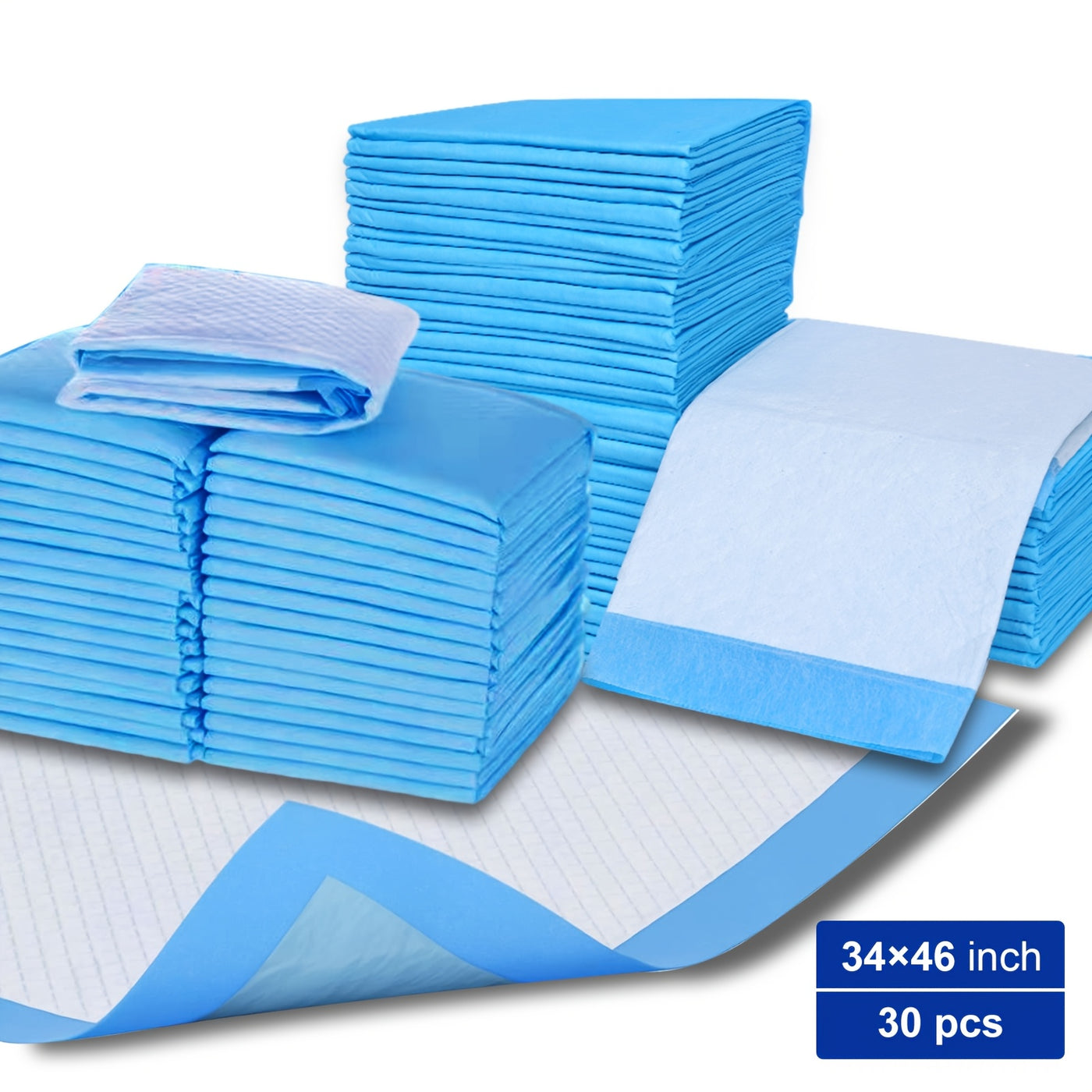 Extra Large Dog Pee Pads 34x46 Inch 6-Layer Super Absorbent Leak-Proof Puppy Training Pads with SAP Non-Woven Top for Dogs Puppies