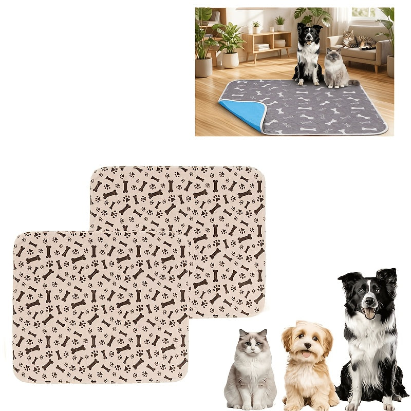 Washable Dog Pee Pads 4-Layer Super Absorbent Leak-Proof Odor Control Reusable Puppy Training Pads Non-Slip Multi-Size