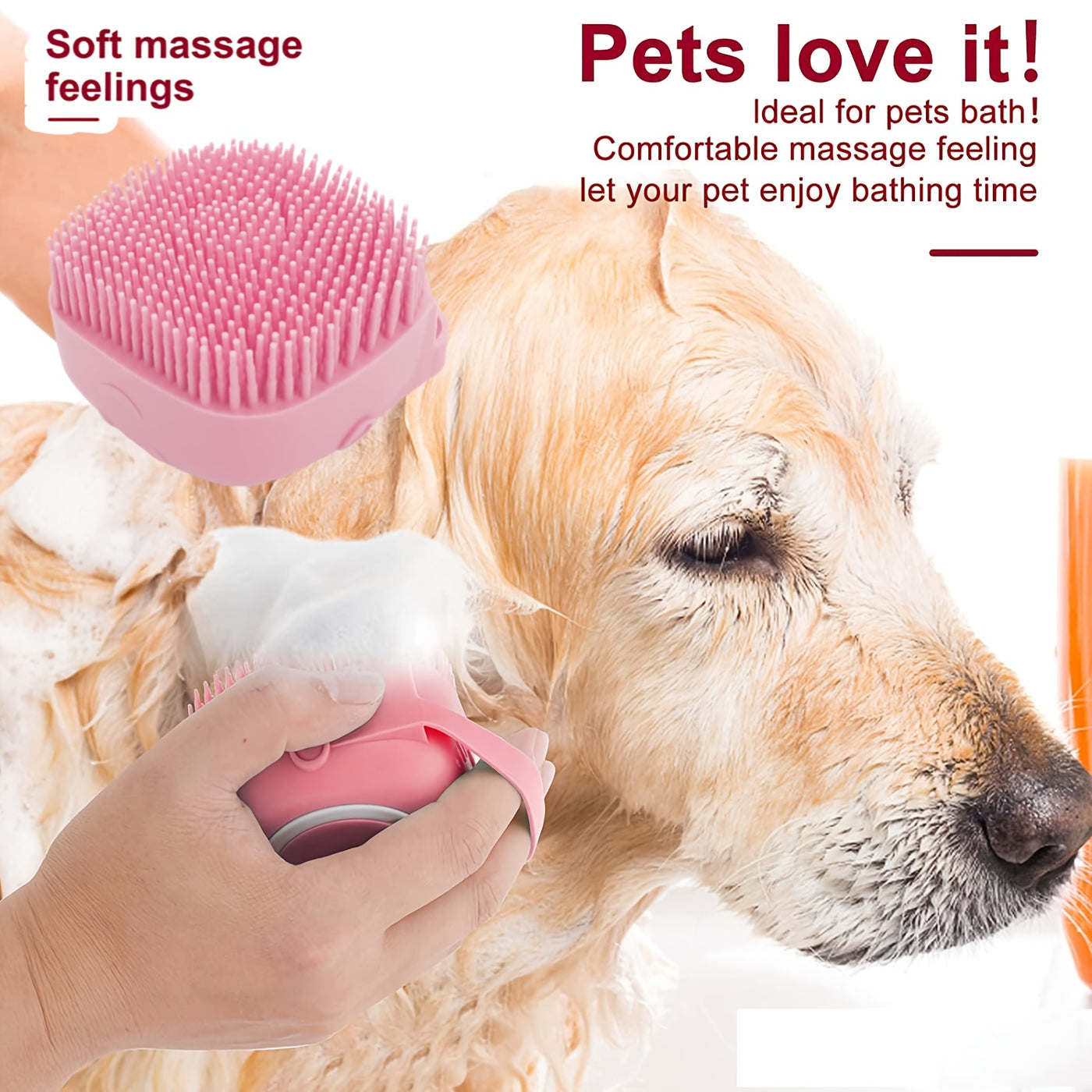 7-in-1 Pet Grooming Kit for Dogs & Cats – Self-Cleaning Slicker Brush, Nail Clippers, Shampoo Bath Brush, Dental Care Set for Puppies & Cats | Pink & Blue, 9pcs