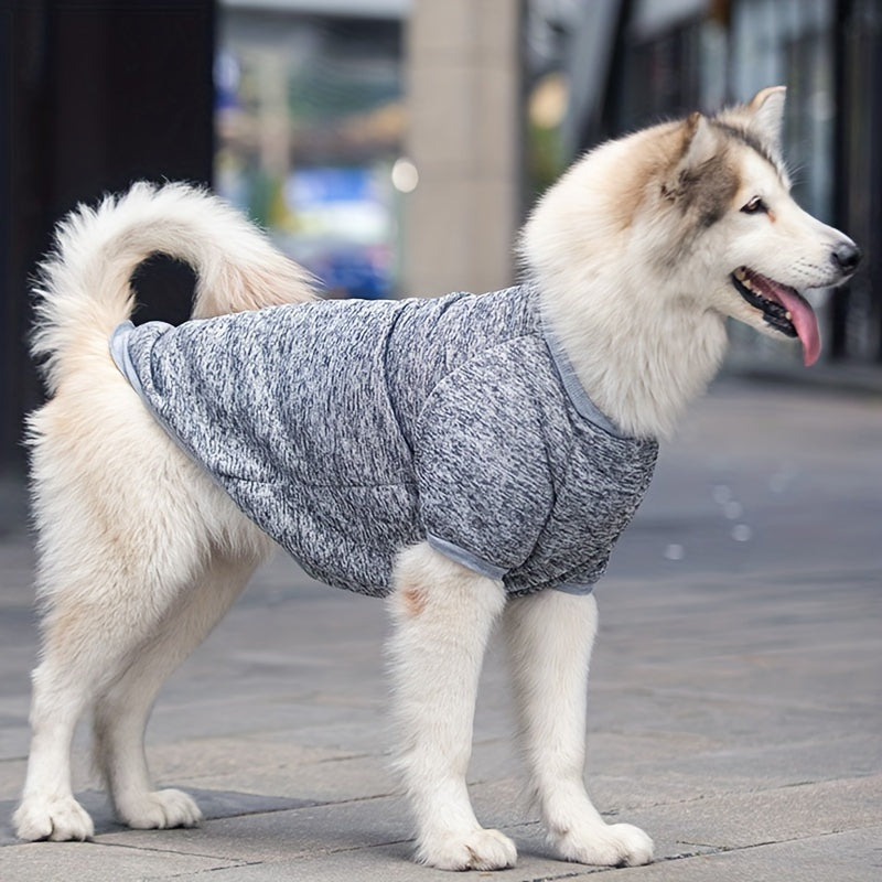 Dog Sweater for Medium to Large Dogs Warm Knit Pullover Pet Clothes – Soft Cozy Dog Jumper in Rose Red Silvery Grey Dark Violet Sizes 3XL to 7XL
