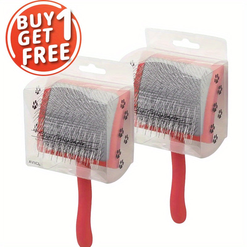 Dog Slicker Brush Professional Grooming Brush with Extra-Long Pins – Deshedding Detangling Dematting for Large Dogs, Goldendoodles Labradoodles Poodles, Buy 1 Get 1