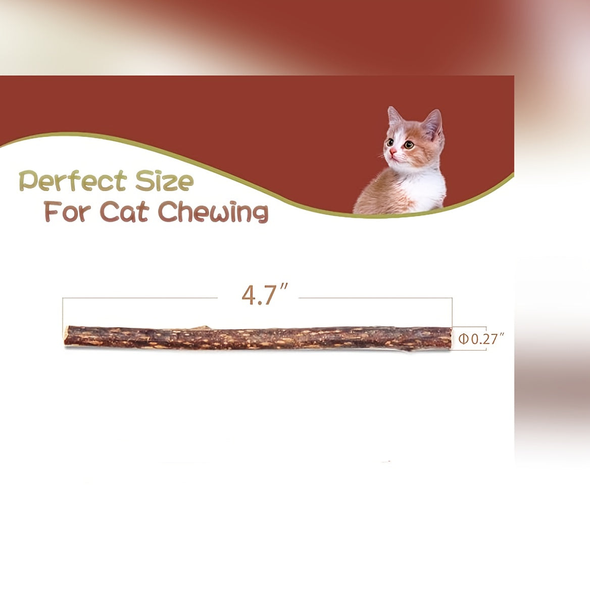 Cat Chew Sticks 25pcs – Interactive Dental Teething Toys for Cats, Teeth Cleaning & Grinding Sticks, 5pcs Per Bag, Promotes Oral Health Through Play