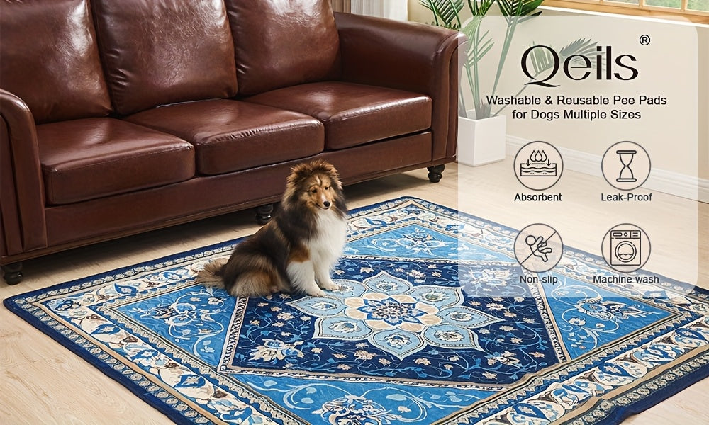 Washable Reusable Dog Pee Pads - Super Absorbent Leakproof Non-Slip Puppy Training Pads for Floor Crate Couch, Multiple Sizes & Patterns, Machine Washable Pet Potty Pads