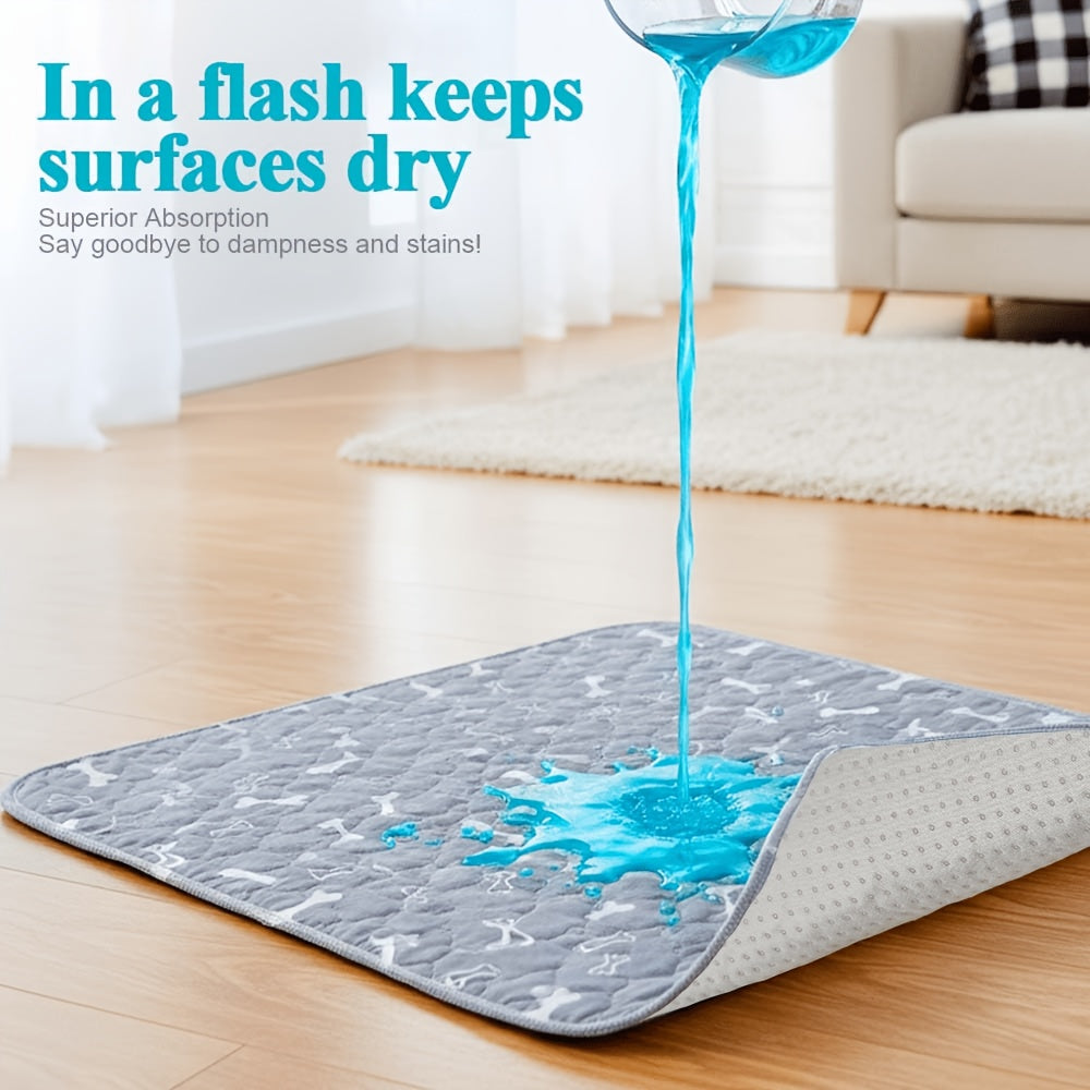 Reusable Washable Dog Pee Pads Upgraded Leak-Proof Odor-Proof Non-Slip Durable Puppy Training Pads Multiple Sizes for Home Travel Easy to Clean