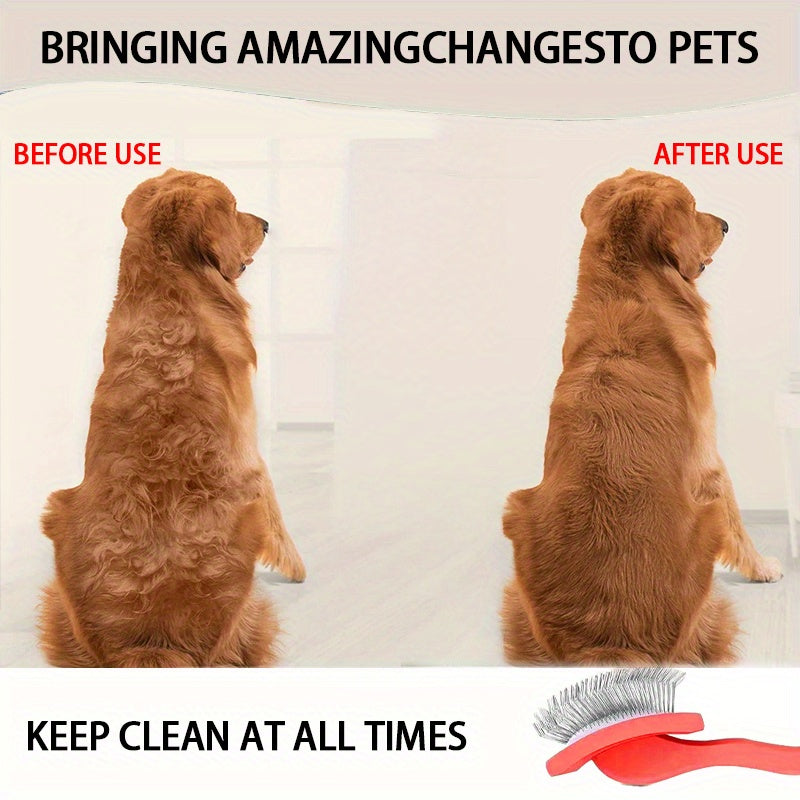Dog Slicker Brush Professional Grooming Brush with Extra-Long Pins – Deshedding Detangling Dematting for Large Dogs, Goldendoodles Labradoodles Poodles, Buy 1 Get 1