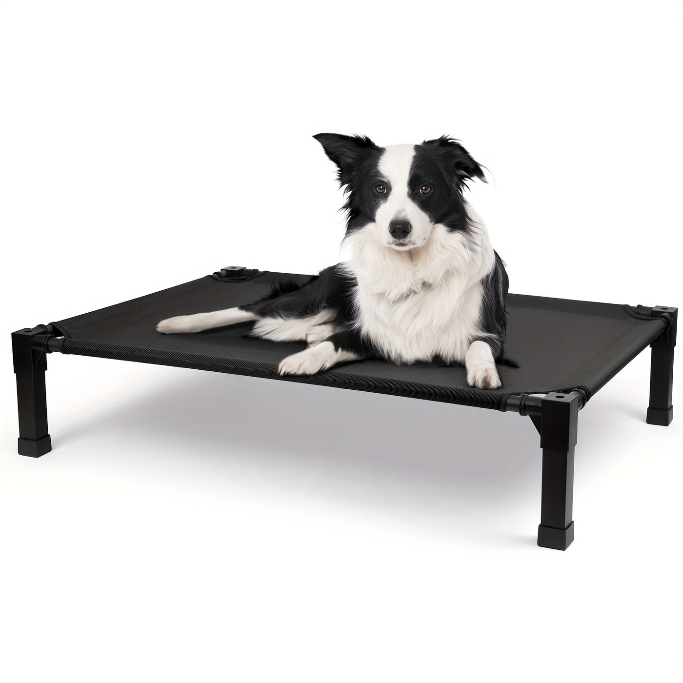 Cooling Elevated Dog Bed – Raised Dog Cot with Washable Breathable Mesh, Metal Frame & No-Slip Feet for Indoor & Outdoor Use