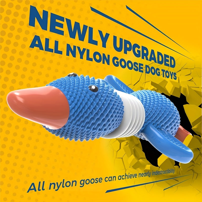 Indestructible Nylon Goose Dog Chew Toy for Aggressive Chewers – Durable Tough Teething Toy for Large & Medium Dogs, Heavy Duty Dental Bone