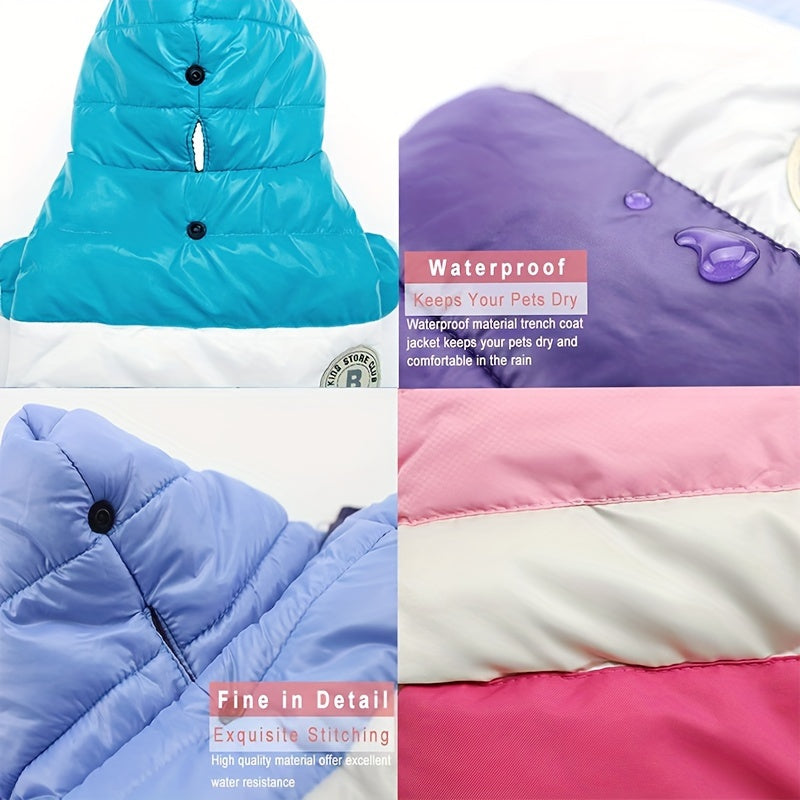 Dog Winter Coat Puppy Puffer Jacket – Windproof Warm Padded Hoodie Vest for Small Dogs, Lightweight Snow Coat for Chihuahua, Poodle & Yorkshire, Cute Outdoor Dog Apparel