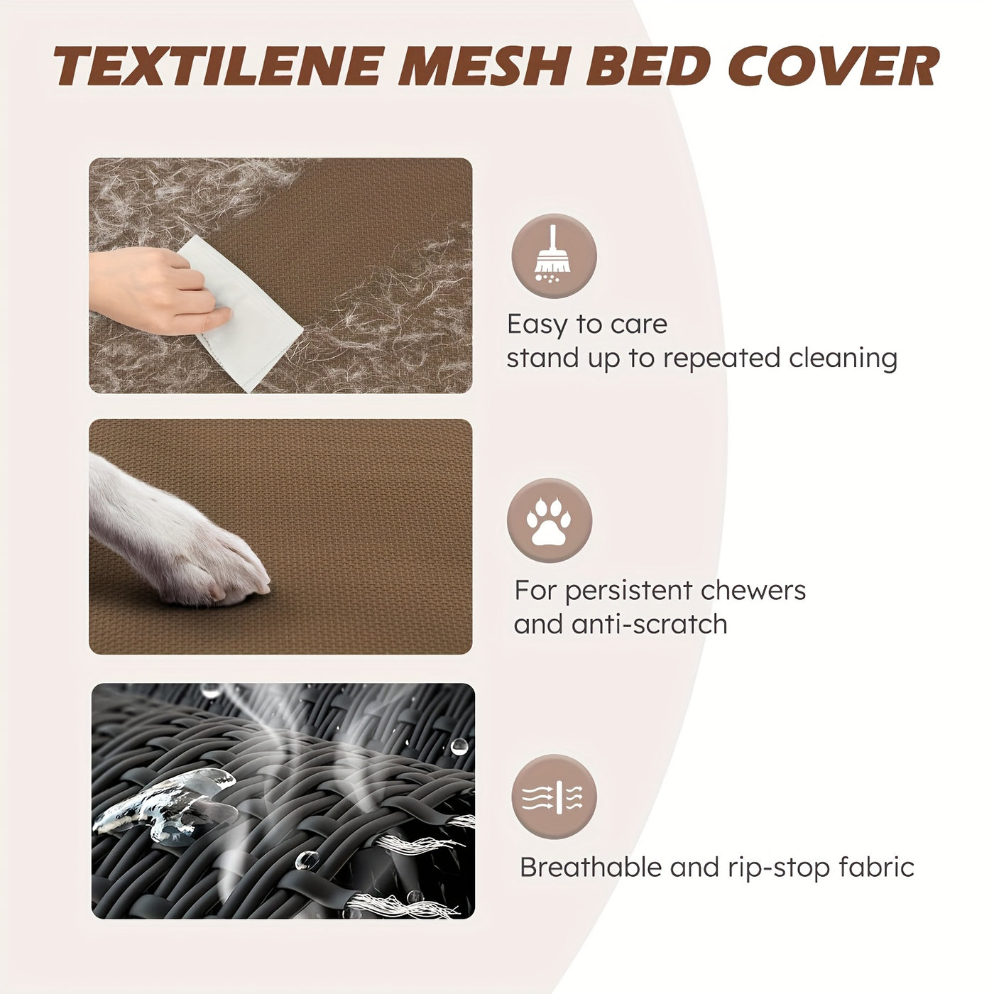 Cooling Elevated Dog Bed – Raised Dog Cot with Washable Breathable Mesh, Metal Frame & No-Slip Feet for Indoor & Outdoor Use