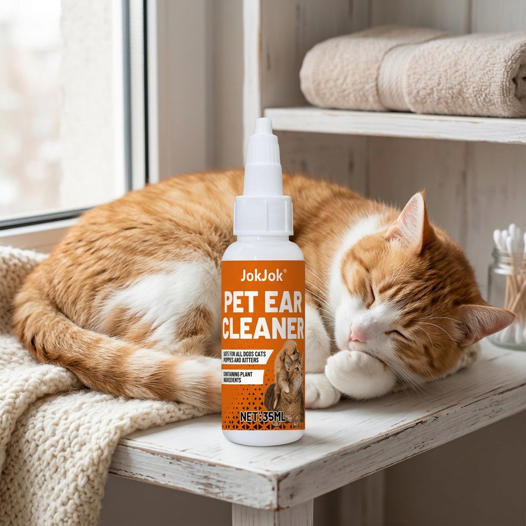 Pet Ear Cleaning Solution for Dogs & Cats – Gentle Ear Wash Liquid, Removes Earwax & Debris, Maintains Ear Hygiene, Safe for Multi-Pet Households