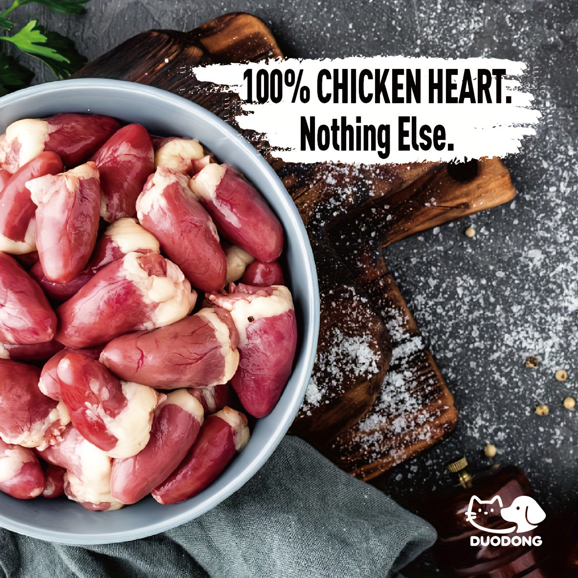 Freeze Dried Chicken Hearts Cat & Dog Treats – Single Ingredient, High-Protein Grain-Free Gluten-Free Natural Snack, Training Reward & Food Topper, 4 Sizes 50g to 300g