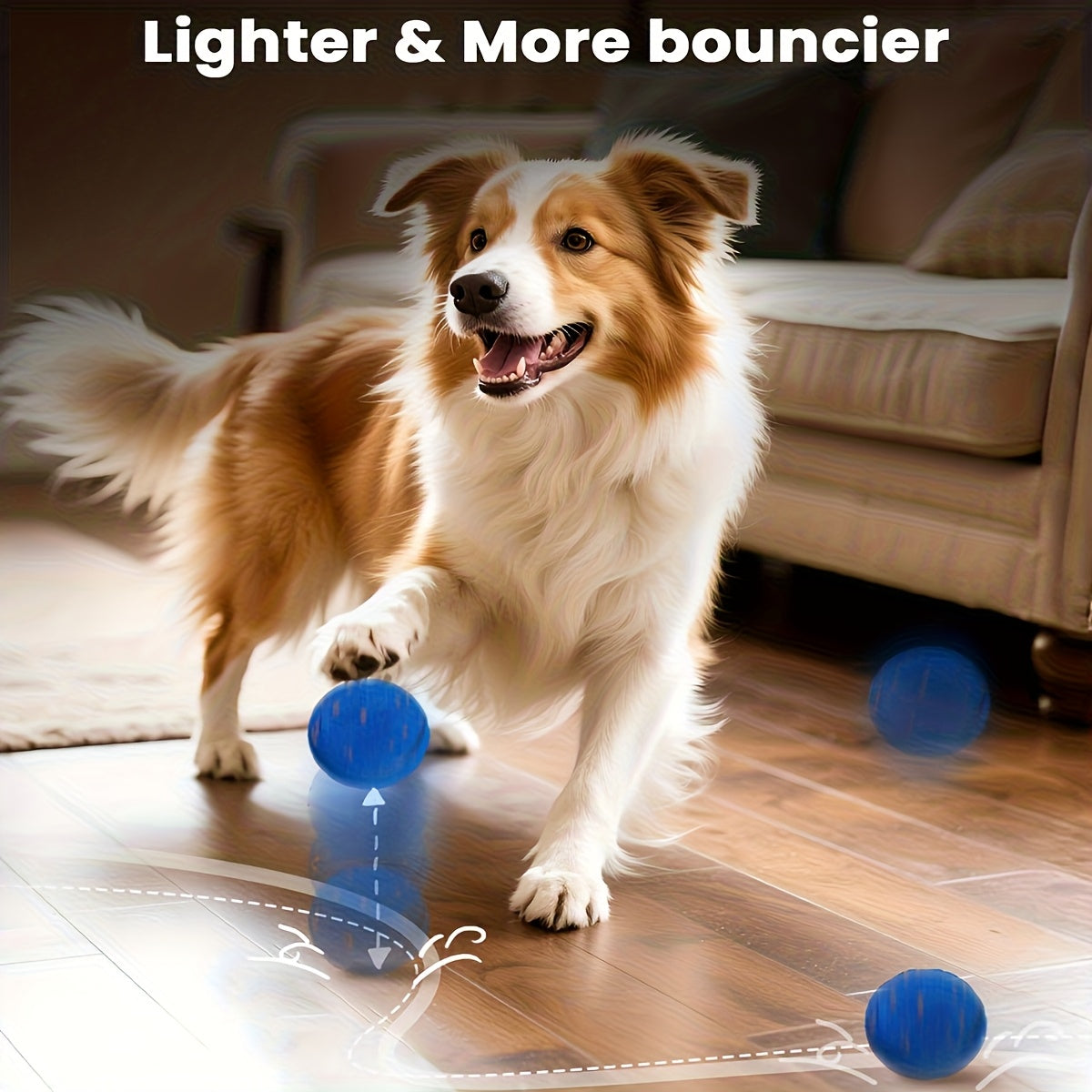 Automatic Moving Dog Ball – Motion Activated Rolling & Rotating Interactive Toy for Dog Enrichment, E-TPU Smart Bouncy Ball for Medium & Large Dogs