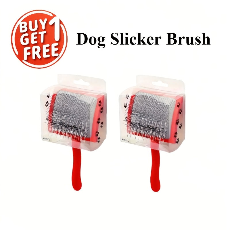 Dog Slicker Brush Professional Grooming Brush with Extra-Long Pins – Deshedding Detangling Dematting for Large Dogs, Goldendoodles Labradoodles Poodles, Buy 1 Get 1