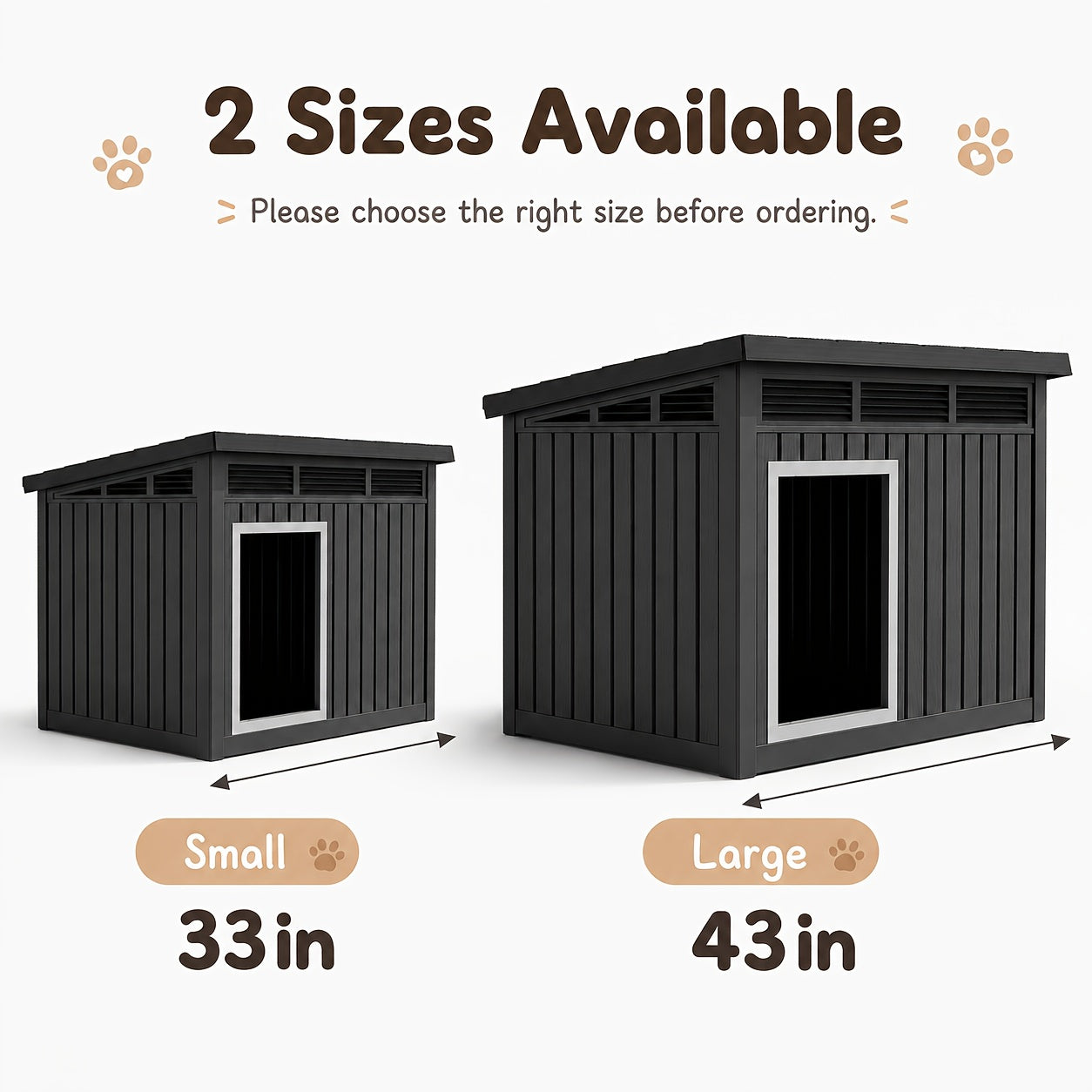 XXXL Outdoor Dog House for Large Dogs – All-Weather Resin Kennel with Gas-Lift Ventilated Canopy, UV-Proof & StormProof Design, Easy Assembly Shelter for Multi-Pet Households