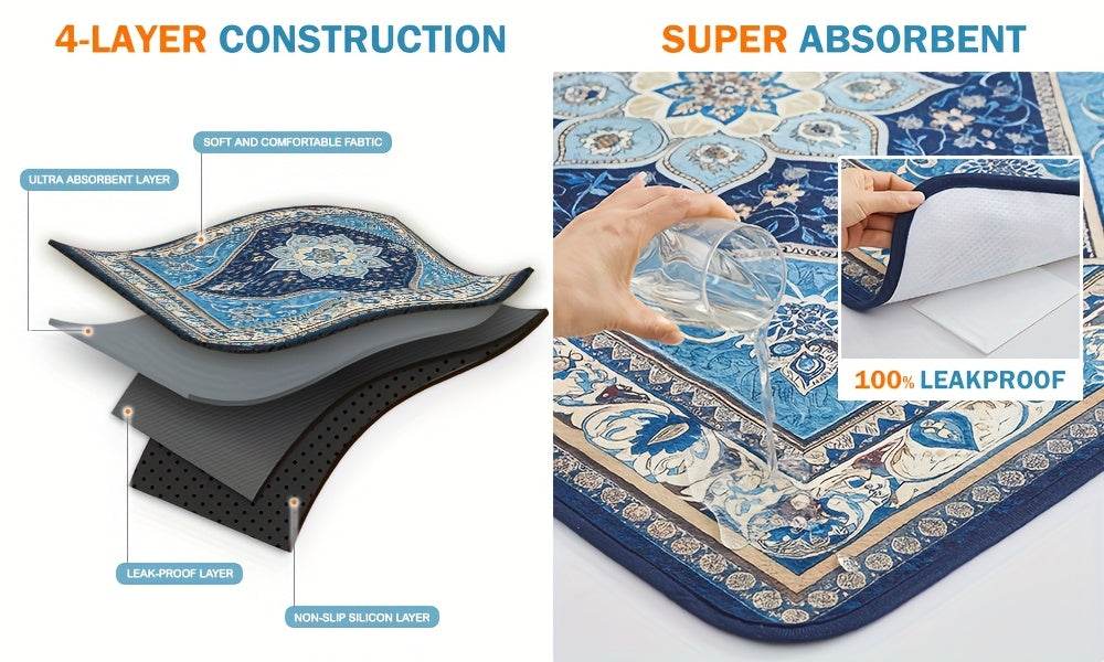 Washable Reusable Dog Pee Pads - Super Absorbent Leakproof Non-Slip Puppy Training Pads for Floor Crate Couch, Multiple Sizes & Patterns, Machine Washable Pet Potty Pads