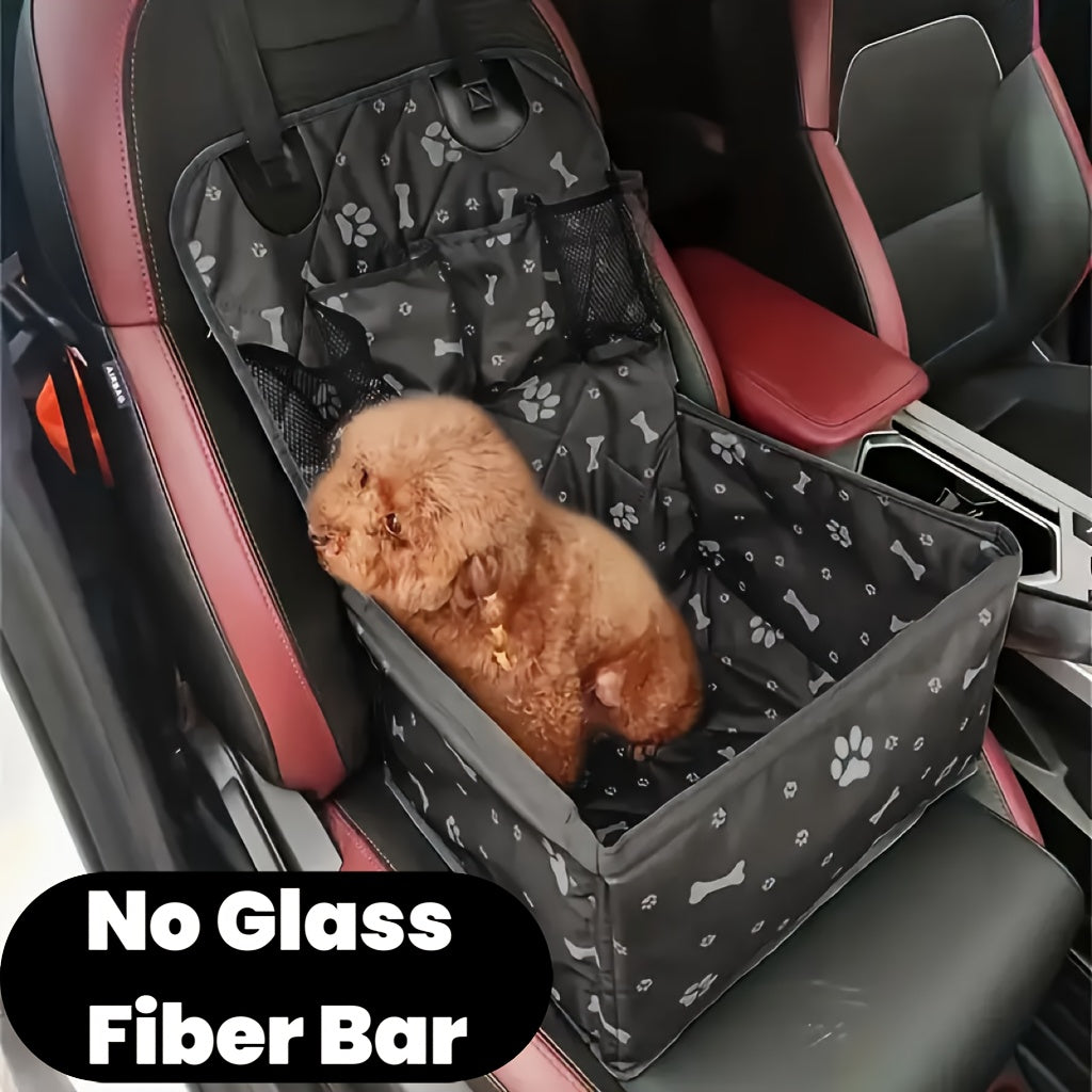 Dog Car Seat Mat for Front Passenger Seat – Dirt-Resistant Scratch-Proof Polyester Pet Travel Mat, Washable Car Seat Cover Protector for Dogs in Cars, SUVs & Trucks