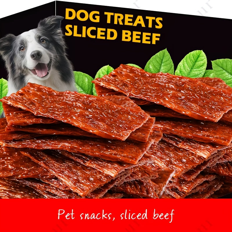 Beef Stick Dog Treats – Wind-Dried Beef, Beef Tendon Sticks & Beef Blocks, High Protein Grain-Free Long-Lasting Chews for Puppies & Adult Dogs, All Breeds, 5oz