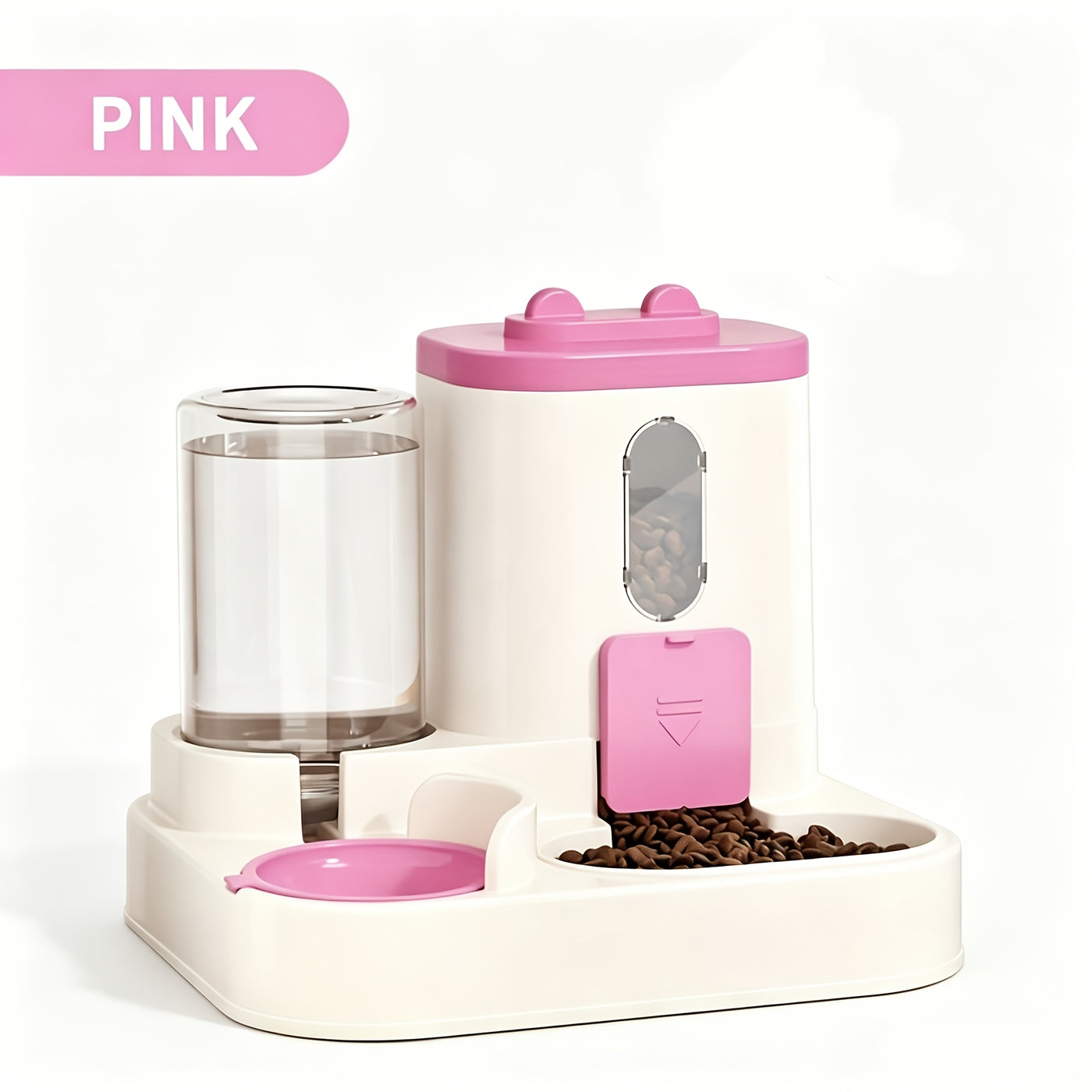 2-in-1 Automatic Pet Feeder for Cats & Dogs – Non-Electric Space-Saving Gravity Bowl, Easy Clean, Multi-Pet Family Dual Feeding Station