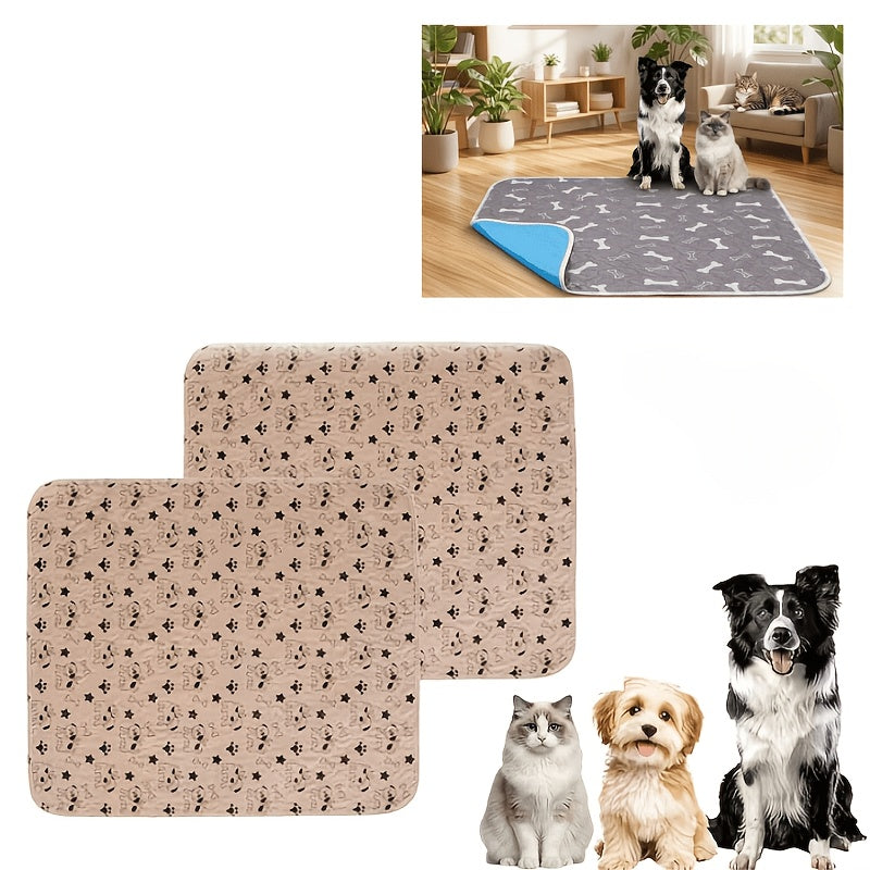 Washable Dog Pee Pads 4-Layer Super Absorbent Leak-Proof Odor Control Reusable Puppy Training Pads Non-Slip Multi-Size
