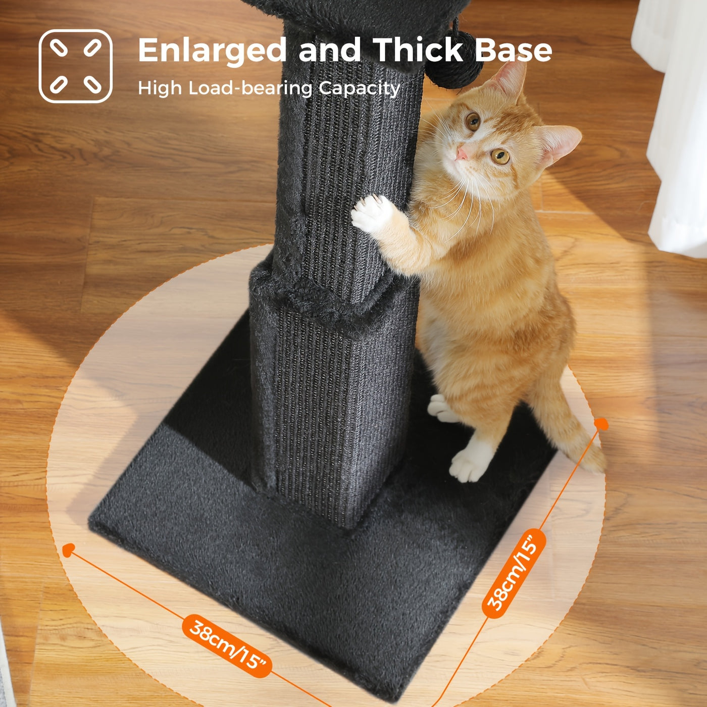 Multi-Tier Sisal Cat Scratching Post Tower with Dangling Ball - 18.9" & 32" Indoor Cat Tree for Energetic Cats, Sturdy Tiered Design, 6 Colors