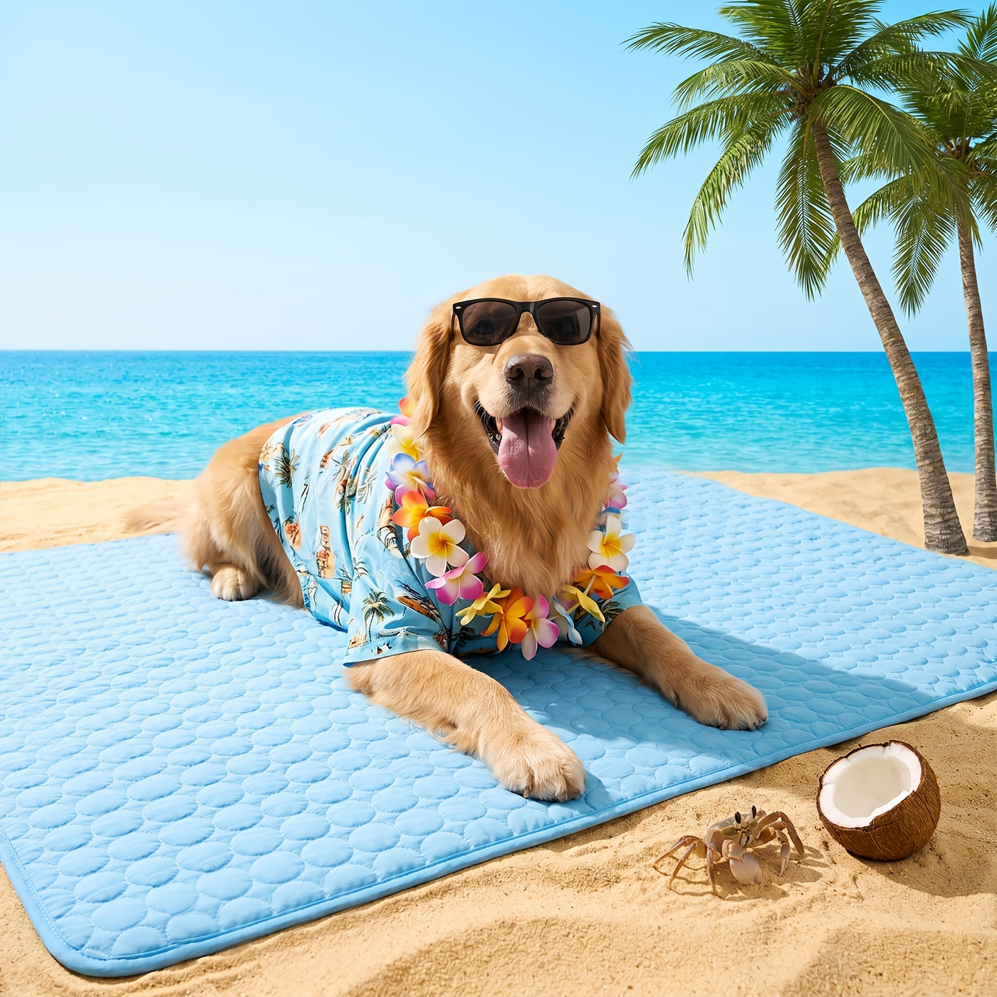 Cooling Mat for Dogs & Cats XXL 79x67 Inch - Ice Silk Summer Pet Cooling Pad Machine Washable, Snowflake Design Crate Liner for Kennels Beds Floors, Self-Cooling Blanket for Small Medium Large Dogs