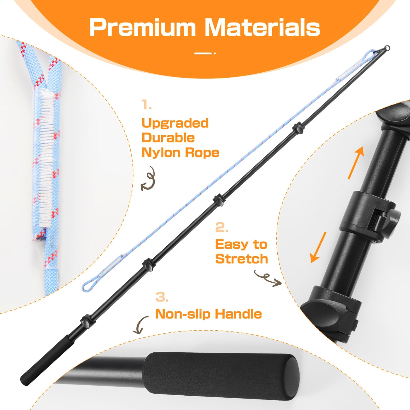 Dog Flirt Pole Telescopic Training Stick with Detachable Lure - Interactive Exercise Toy for Small Medium Large Dogs Agility Training