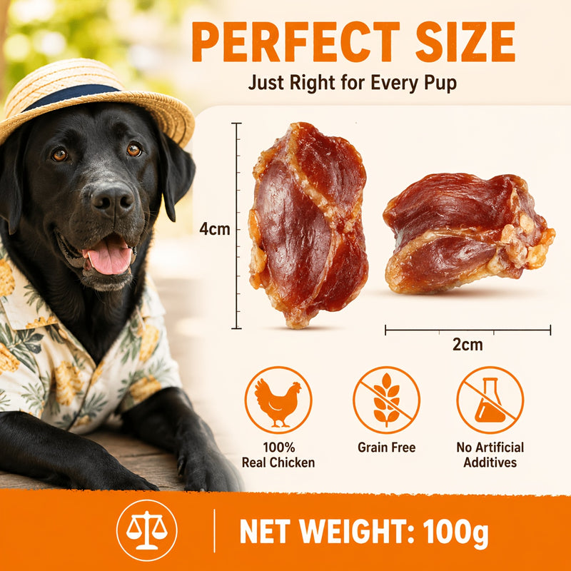 Chicken Gizzard Jerky Dog Treats – Chewy Sliced Chicken Snacks for Training, Travel & Everyday Rewards, High Protein Natural Dog Treats for All Breeds