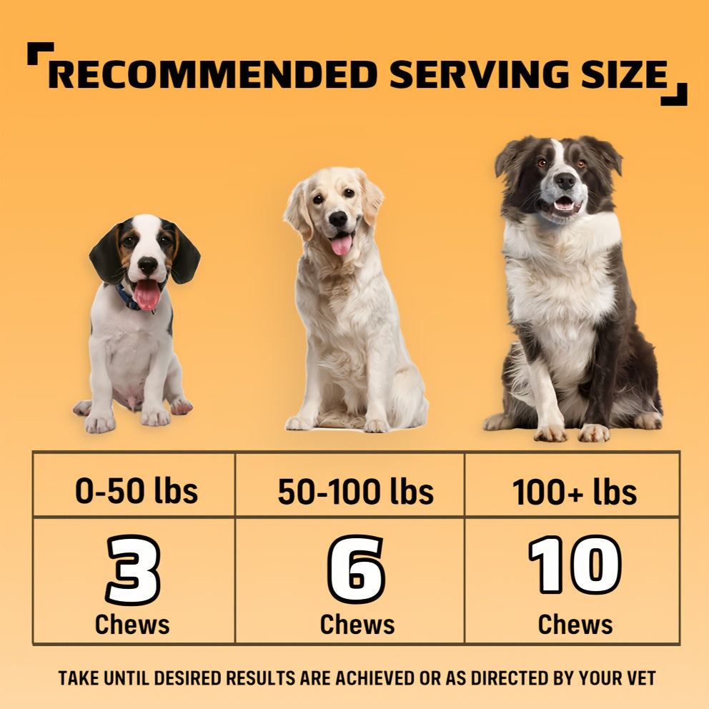 Dog Supplement Chews 90ct with Probiotics and Salmon Oil – Coat and Gut Health Chicken Flavor Soft Chews for All Ages