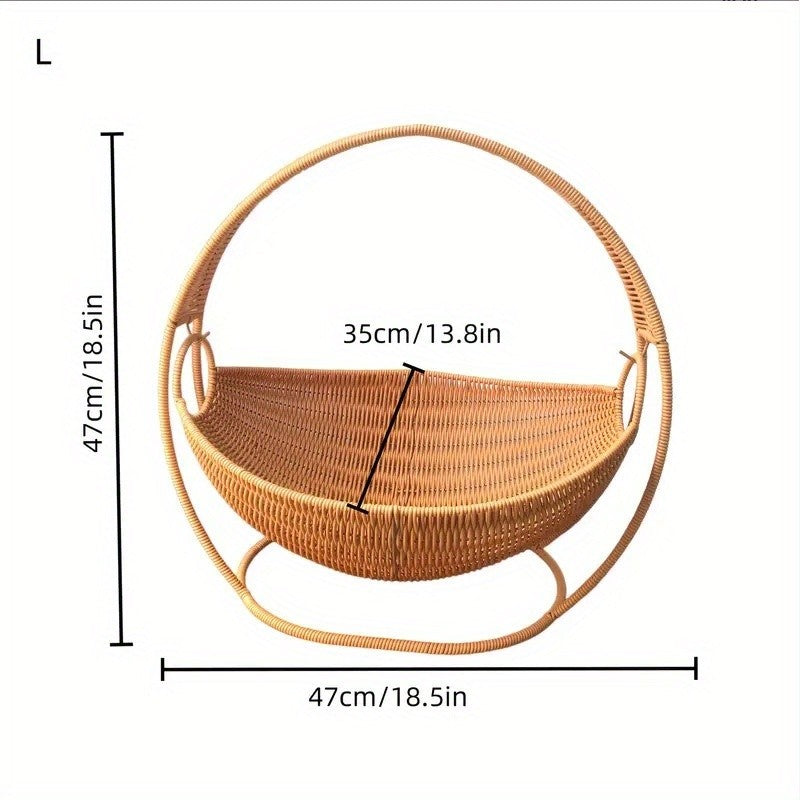 Large Handmade Cat Hammock Cushion Breathable Handwoven Hanging Mattress with Soft Bed Pad - Scratch-Resistant Polyester Cushion for Cat Basket Beds Swing Beds & Hanging Hammocks