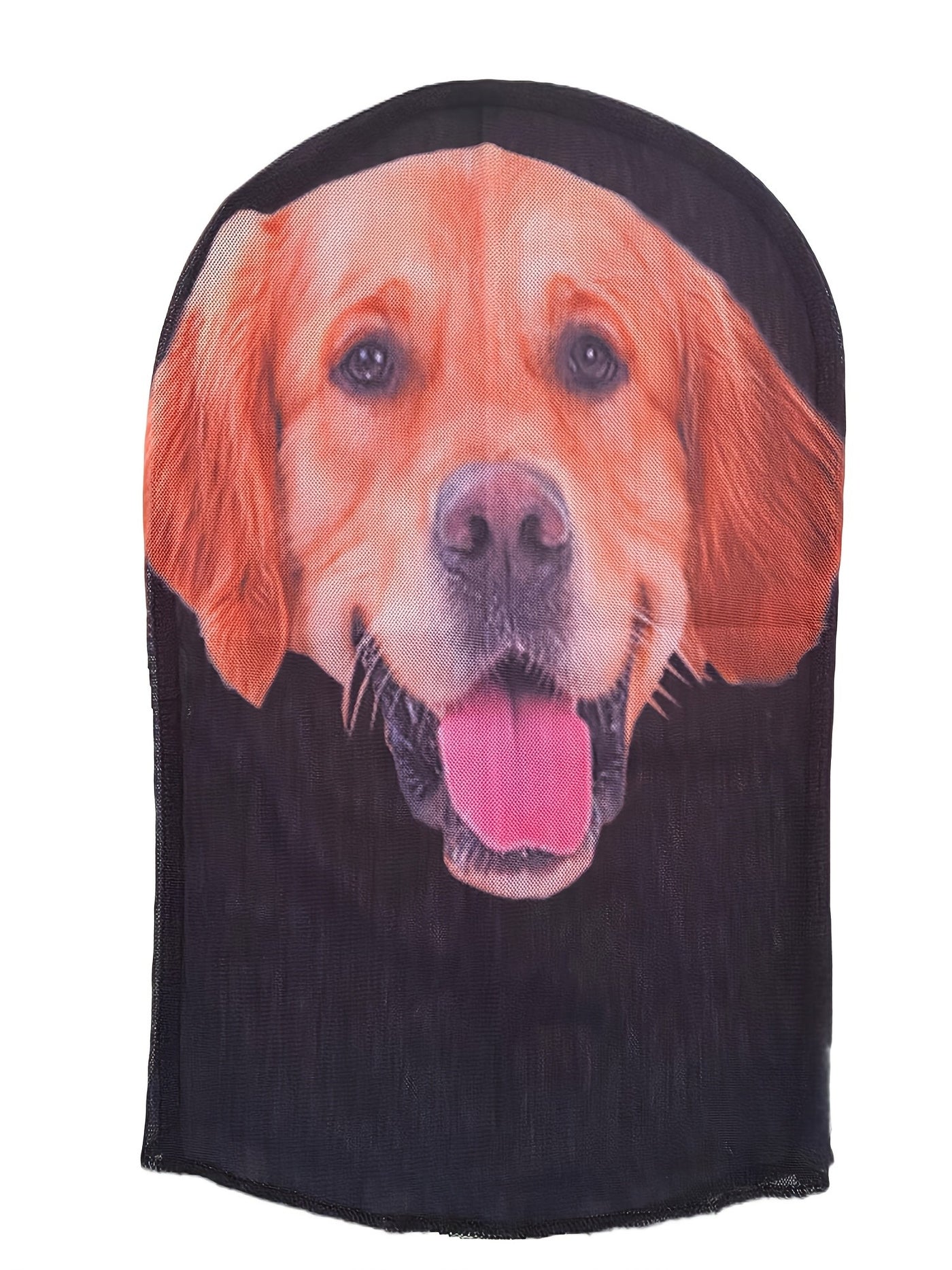Golden Retriever Dog Mask Realistic Animal Costume Head – Funny Hooded Dog Face Mask for Halloween Party Prank Valentine's Day Carnival Masquerade Bar Night
